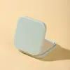 Nuevo espejo plegable cuadrado espejo plegable simple espejo de maquillaje de plástico logo imprimible mini espejo espejo portátil al por mayor
