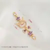 Cadena de Zirconia Kuromi Color Diamante Chapada en Oro de 14 Quilates que Conserva el Color Cadena Semiacristalina Hecha a Mano DIY Accesorios de Joyería con Cuentas