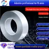 Adesivo dupla face nano de alta viscosidade, adesivo de gancho sem costura, adesivo acrílico dupla face transparente, cola mágica à prova d'água nano