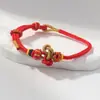 2026 Año del Caballo Modelo Nuevo Festival del Bote del Dragón Cuerda Colorida Cara Sonriente Pequeño Zongzi Pulsera Tejida para Adultos y Niños Festival del Bote del Dragón Pequeño Regalo