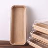 Caja de Embalaje para Sushi de Papel Kraft de Celebridad de Internet Rectangular Caja de Papel de Arroz de Alga Marina Desechable de Alta Gama Comercial con Tapa