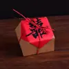 Caixa de Doces para Casamento, Nova Caixa de Doces Estilo Chinês Retro com Nó, Caixa de Presente Cartão Postal Vermelho para Chá, Caixa de Presente Estilo Chinês, Caixa de Presente Lembrança