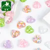 Resina feita à mão acessórios diy material acessórios lantejoulas transparentes grampo de cabelo de amor corda de cabelo adorno de cabeça acessórios de coração de pêssego patch