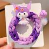 Sanrio colorido tejido otoño e invierno cuerda para el cabello para niños caricatura lindo diadema elástica duradera de alta elasticidad