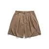 Nanxia Disguise 2025 Verano Nuevo Estilo Japonés Etiqueta Impermeables Color Sólido Pantalones Cargo Unisex Rectos de Cinco Puntos para Hombre
