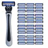 Aparelho de Barbear Manual com Lâminas de Aço Inoxidável de 5 Camadas, Cabeça da Lâmina Anti-Riscos para Uso Transfronteiriço, Aparelho de Barbear Masculino Atacado