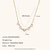 Collar con Estilo de Diseño de Nicho de Lujo Ligero Transfronterizo Europeo y Americano Acero Inoxidable Chapado en Oro de 18K Corona Corazón Zirconia Pendientes con Borlas