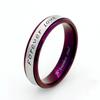 Anel Masculino Oviello Charmoso Roxo Aço Estilo Coreano, Anéis de Casal Amor Eterno, Estilo Fashion para o Dia a Dia, Modelo Feminino Único