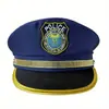 Venta al por mayor de fábrica Gorra de Policía Azul Marino para Niños Moda Halloween Cos Sombrero Transfronterizo Sombrero de Invierno Azul Marino para Mujer Hombre