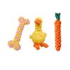 Brinquedos para Animais de Estimação, Brinquedos para Dentição de Cachorros, Brinquedos para Alívio do Tédio, Brinquedos com Nó de Corda para Bichon Teddy, Brinquedos de Treinamento em Forma de Cenoura para Cães Pequenos, Conjunto de Três Peças