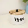 Caja de Almacenamiento de Filtros de Café de Madera Spot Caja de Almacenamiento de Cápsulas de Café Estilo Campestre Americano Caja de Almacenamiento Redonda