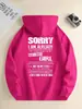 Sudadera con capucha de moda para hombre, Sudadera casual para uso diario con cordón, Combinación de letras, Bolsillo canguro frontal
