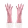 Guantes de goma impermeables para el hogar, duraderos, de terciopelo de invierno, alargados, para lavar platos, para cocina, venta al por mayor