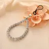 Corrente de Bolas com Diamantes Incrustados em Argila Manchada Artefato Antiperda Corrente para Celular DIY com Contas Cordão para Celular Pingente Criativo para Bolsa