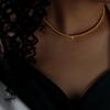 Pulsera con incrustaciones de circonitas y costuras redondas geométricas, collar y traje de dos piezas, joyería de moda de comercio exterior