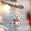 Nuevo producto transfronterizo: Colgante de coche de muñeco de nieve navideño de dibujos animados lindos y árbol de Navidad, colgante acrílico