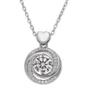 Collar Colgante de Plata de Ley 925 Colgante Giratorio de Cuatro Garras con Moissanita Cadena para Clavícula para Mujer Moda Micro-Incrustada Listo para Enviar