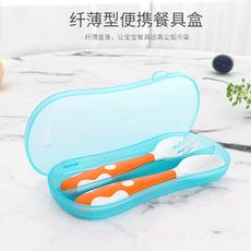 (No lote mixto) Caja de plástico PP transparente de colores para cubiertos, caja para llevar cubiertos, tenedor, cuchara, caja para cubiertos