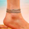 Joyería transfronteriza europea y americana personalidad simple cadena de serpiente plana cadena retorcida pulsera de tres piezas traje de pulsera de nueva moda para mujer