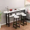 Mesa de bar pequena de sala de estar com divisória semi-circular de dupla camada, simples e moderna, mesa esguia para uso doméstico, mesa de jantar de café de alta perna montada na parede e cadeiras