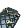 2026 Nuevo Modelo Correa de Cadena Estilo Chanel Woc Bolso Pequeño de Bola Dorada de la Fortuna Bolso de Hombro Único Cruzado Bolso Acolchado de Moda