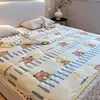 Estilo Nuevo de Primavera y Verano Colcha de Algodón Tejido de Verano, Colcha de Verano Refrigerante para Niños, Colcha Fina de Aire Acondicionado para Siesta en Guardería, Lavable a Máquina Individual/Doble