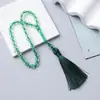 Pulsera de Borlas de Color Sólido con 33 Cuentas, 8*10mm, Pulsera de Cristal para Rezar del Medio Oriente Saudí, Unisex, Regalo de Cumpleaños
