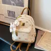 Mochila Trendy Estilo Universitario Estilo Coreano Transfronteriza, Bolsa Escolar para Estudiantes de Gran Capacidad, Bolso de Cuero Suave PU de Gama Alta para Mujeres