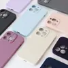 Silicona Líquida Real Adecuada para Funda de Teléfono Móvil Apple 17Promax Borde Recto Color Puro Tacto de Piel Funda Suave Todo Incluido Iphone16