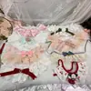 Gola falsa de renda com laço estilo coreano para pet, babador de renda, acessório xadrez para cachorro, babador para gato, cachecol para buldogue francês