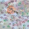 Venta al por mayor de cuentas de vidrio con forma de corazón de 10 mm con agujero recto, materiales para hacer joyas, pulseras, tocados y horquillas.