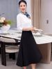 Ropa de Trabajo de Recepción de Hotel Uniforme de Ocupantes de Vuelo de Manga Larga Ropa de Trabajo de Tienda de Joyería de la Propiedad Traje Profesional para Mujer Camisa