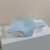 Almohada de espuma viscoelástica, almohada de soporte para la columna cervical, ayuda para dormir, almohada de tracción de rebote lento, almohada ergonómica multifuncional con forma de mariposa para dormir de lado