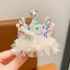 Festival de Cumpleaños Nvbao Accesorios Brillantes para el Cabello Lentejuelas Corona Velo Diadema Dulce Princesa Corona Alta Velo Tocado