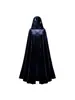 Capa Larga Medieval Renacentista con Capucha para Adultos para Hombres y Mujeres Halloween Pascua Shawl para Actuación en Escenario