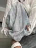 Calça Casual Tie-Dye Reta de Seda de Gelo Feminina Cintura Alta Outono Design Fino Solta Emagrecedora Moda Calça de Perna Larga