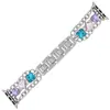 Para Apple Watch Liga de Zinco iwatch45678/SE Geração Smart Watch com Novo Bracelete Vidro Diamante Colorido