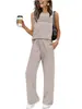 Novo Conjunto Casual de Terno Primavera e Verão 2026 Amazon Transfronteiriço Europeu e Americano Colete Plissado Top Feminino Conjunto de Duas Peças para Mulheres