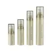 15ml 30ml 50ml Botella de Plástico Blanco al Vacío Botella Rellenable Portátil para Viaje Botella Redonda Recta para Tónico Botella para Loción Solar
