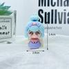 Llavero con colgante de muñeca de algodón de dibujos animados, bonito llavero de niña de dibujos animados, con pegamento en crema, accesorios para funda de teléfono.