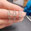 Anillo soporte vacío plateado en plata 925 platino de 18k gema no incrustada piedra principal 3*3mm joyería al por mayor directa de fábrica