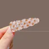 Pinza para el Cabello Exquisita de Gama Alta para Mujer Clip BB Estampado de Leopardo Retro Lindo Clip para Flequillo Lateral Accesorios para el Cabello de Moda con Temperamento