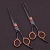 Tijeras de peluquería de tornillo de 6 pulgadas de alto, tijeras planas, tijeras de entresacar, alta calidad, negro, naranja, delgadas, herramientas de peluquería domésticas, corte de cabello