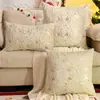 Funda de Almohada Navideña Transfronteriza de Comercio Exterior Peluche Otoño e Invierno Campana Navideña Estampada en Oro Decoración Festiva de Invierno Dropshipping