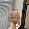 Mochila Cruzada Multifuncional de Diseño 2025 Nuevo Estilo Preppy Color Sólido Texturizado Casual para Mujer