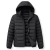 Comercio Exterior Transfronterizo Sudadera de Algodón para Hombre Estilo Básico de Invierno Ligera Cálida Cortavientos Abrigo de Algodón Negro Ropa de Abrigo Casual de Invierno