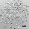 Estilo Individual Blanco (Opcional) Pedrería para Uñas de Forma Irregular con Base Plana, Pedrería de Vidrio, Pedrería de Cristal, Artículo Popular de Celebridad de Internet