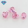 Huagang Gem 9A Flor de Gelo em Forma de Coração Lapidada Diamante de Alto Carbono Joia Rosa DIY Zircônia Pedra Crua Anéis Coração de Pêssego Pedra Principal