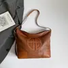 Bolsa Tote de Alta Gama para Mujer Primavera/Verano 2026 Bolso de Hombro Color Sólido Vintage Moda Versátil Gran Capacidad Bolsa para Clase y Viajes