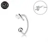 Pendientes de Joyería de Aleación de Titanio Modelo Nuevo Transfronterizo G23 Tipo C F136 Estrella de Cinco Puntas Luna Corazón Serpiente Pequeña Aro para Labio
